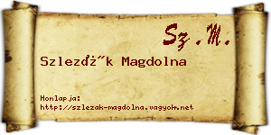 Szlezák Magdolna névjegykártya
