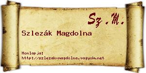 Szlezák Magdolna névjegykártya